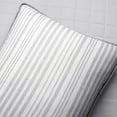thumbnail image 5 of Lush Decor Farmhouse Box Stitch and Stripe Unisex Oversized Reversible Cotton Quilt Gray 3Pc Set King, 5 of 6