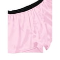 thumbnail image 6 of YEAHDOR Mens Satin Loose Fit Boxers Shiny Elastic Lounge Shorts Summer Vacation Beach Wear Pink XL, 6 of 7