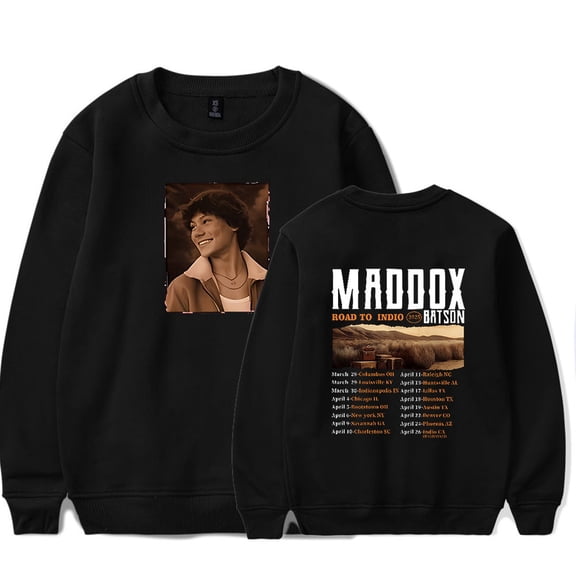 Maddox Batson Road To Indio Tour Merch Long Sleeve Crewneck Sweatshirt For Men/Women Fashion Streetwear