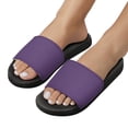thumbnail image 5 of GZHJMY Stylish Slides for Women Men, Purple Solid Color Soft Flexible Slip-on Sandals Slippers, 5 of 7