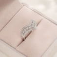 thumbnail image 4 of Newshe Wedding Band for Women Vintage Curved Eternity 925 Sterling Silver Engagement Ring Cz Size 7, 4 of 7