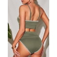 thumbnail image 3 of Conjunto de bikini Herseas 2025 para mujer, cintura alta, verde, talla S 4-6, 3 of 5