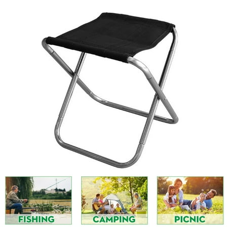 Portable Aluminum Oxford Cloth Chair Mini Lightweight Stool Folding Seat For Fishing Camping Hiking Picnic