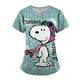 thumbnail image 3 of Camiseta de Snoopy de Estados Unidos para mujer, uniformes de trabajo hospitalarios informales, ropa de trabajo de cuello en V y manga corta, ropa de enfermera de dibujos animados para mujer, 3 of 4