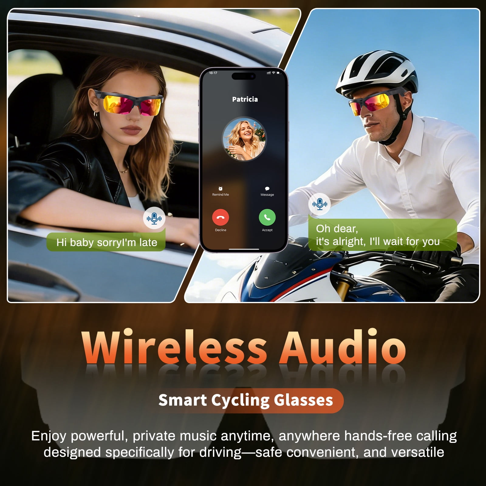 AI Smart Sports Glasses – 20MP Camera, EIS Video, Open-Ear Audio, Real-Time Translation, Photochromic UV400 Lenses for Cycling & Hiking, Purple
