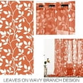 thumbnail image 3 of Rust Burnt Orange Curtains 2 Panels 84 Inch Length for Living Room,Decorative Leaf Boho Sheer Rustic Curtain Sets for Window Bedroom, 3 of 9