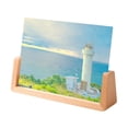 thumbnail image 1 of Transparent Wooden Acrylic Photo Frame Desk Display Card Stand Picture Display, 1 of 9