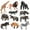 as show, variant on EUBUY Wild African Forest Animals Figures Model Set High Simulation Miniature Animals Educational Learning Toys Figure 11Pcs Plastic Animals Playset with Storage Box