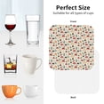 thumbnail image 6 of Disketp Colorful Autumn Funny Coasters,4 Pcs Leather Coasters with Holder, Perfect Housewarming Hostess Gifts,Protect Furniture from Water Marks Scratch and Damage-Square, 6 of 6