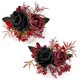 thumbnail image 1 of Set de ramilletes de flores artificiales Serwalin, color negro borgoña, 14 cm, 1 of 9