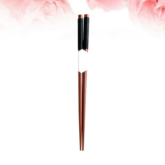 Masteelf 3 Pairs Wooden Chopsticks Pointed Head Household Chopsticks Kinking Skid Resistance Chopsticks (Black)