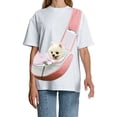 thumbnail image 1 of Mochila portabebés FeiMax para perros pequeños y gatos de 10 libras, color rosa, 1 of 7