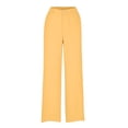 thumbnail image 6 of Miluxas Summer Jumpsuits for Women Dressy Casual Sleeveless One Piece Outfits High Waisted Wide Leg Pant Long Rompers Yellow XL(XL), 6 of 9