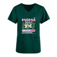 thumbnail image 3 of Mujeres de manga corta con cuello en V Tops Uniforme Día de la madre Impreso Bolsillos Blusa Enfermería Pompotops  hkajfhjk465077, 3 of 4