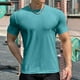 thumbnail image 5 of pstuiky Mangas cortas para hombre, Blusas y camisas de cuello redondo de manga corta informales de color liso para hombre camisetas de hombre xl, 5 of 6