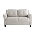 thumbnail image 3 of Pemberly Row Contemporary Loveseat in Beige Fabric Upholstery, 3 of 6