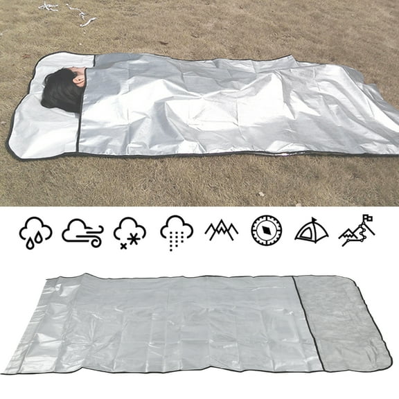 LYUMO Sleeping Bag,4-Layer Outdoor Emergency Sleeping Bag Camping Reflective Thermal Survival Blanket,Thermal Blanket