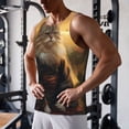 thumbnail image 5 of Pofeuu Lakeside Flower Field Cat Print Men's Workout Tank Tops Sleeveless Muscle Gym Shirt Quick Dry-4X-Large, 5 of 7