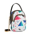 thumbnail image 7 of FORMRS Crossbody Bag for Women Quilted Travel Shoulder Cell Phone Purse with Chain Strap Handbag, Green Retro Triangles, 7 of 7
