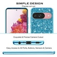 thumbnail image 6 of Compatible with Google Pixel 9 Case Glitter Shockproof, Google Pixel 9 Phone Case Bling Sparkly TPU and PC Silicone Shiny Girl Women Thin Protective Cover (Blue), 6 of 14