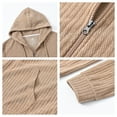 thumbnail image 3 of Zip Up Hoodies for Men Casual Lightweight Hoodie Full Zip Sweatshirt Casual Jacket Coat Khaki L, 3 of 6
