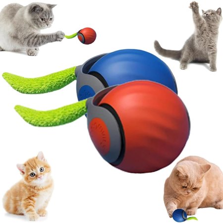 Speedy Tail 2.0,Speedy Tail Cat Toy,2025 New Generation Interactive Cat Toy,Interactive Cat Toys for Indoor Cats,Smart Interactive Cat Toy Ball,Automatic Moving Cat Toy Ball with Tail