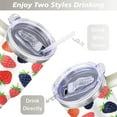 thumbnail image 5 of Strawberry Fruit 40 Oz Tumbler with Handle Lid and Straw, Stainless Steel Double Walled Vacuum Insulated Cup, Cute Anniversary Wedding Birthday Gifts Tumbler for Women Men Friends Outdoor Indoor, 5 of 7