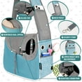 thumbnail image 3 of PetAmi Small Dog Sling Carrier, Soft-Sided Crossbody Puppy Carrying Purse Bag, Adjustable Sling Pet Pouch to Wear Medium Dog Cat Travel, Dog Bag for Traveling, Breathable, Poop Bag Dispenser, Blue, 3 of 7