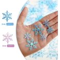 thumbnail image 2 of 600 piezas de confeti de copos de nieve, papel de copo de nieve artificial blanco y azul para Navidad, invierno, fiesta congelada, boda, cumpleaños, fiestas, suministros de decoración esquí esquí Gafas de esquí, 2 of 5
