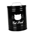 thumbnail image 3 of Contenedor de golosinas para perros Contenedor de golosinas para mascotas Lata de galletas de hierro funcional para perros Negro, 3 of 9