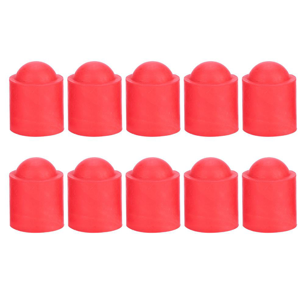 10pcs Pool Cue Tip Rubber Cover Billiards Cues Stick Protection Cap Accessory 