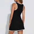 thumbnail image 4 of AEXTO Women's Workout Tennis Dress with Built-in Bra & Shorts Pockets Sleeveless Crewneck Golf Athletic Mini Dresses, 4 of 17