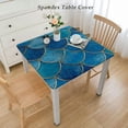 thumbnail image 2 of HAOXIT / Table Cloth for Dining Table Blue Ombre Anti-Wrinkle Tablecloth Kitchen Table Cover for Wedding 60''x60'', 2 of 7