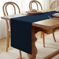 thumbnail image 4 of 100% Pure Linen Natural Table Runner - 14x120 Inch French Linen Table Decor for Dining, Holidays, Christmas, and Weddings - Navy, 4 of 7