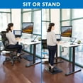 thumbnail image 3 of Mount-It! Hand Crank Sit-Stand Desk with Tabletop, Oak, Ergonomic, 3 of 10