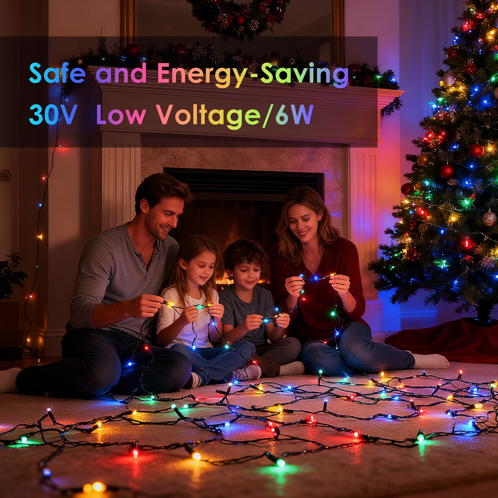 Aship 82ft 1000 Multicolor Christmas String Lights, Waterproof Outdoor Christmas String Lights with 8 Modes, Twinkle LED String Lights for Tree Party Decoration