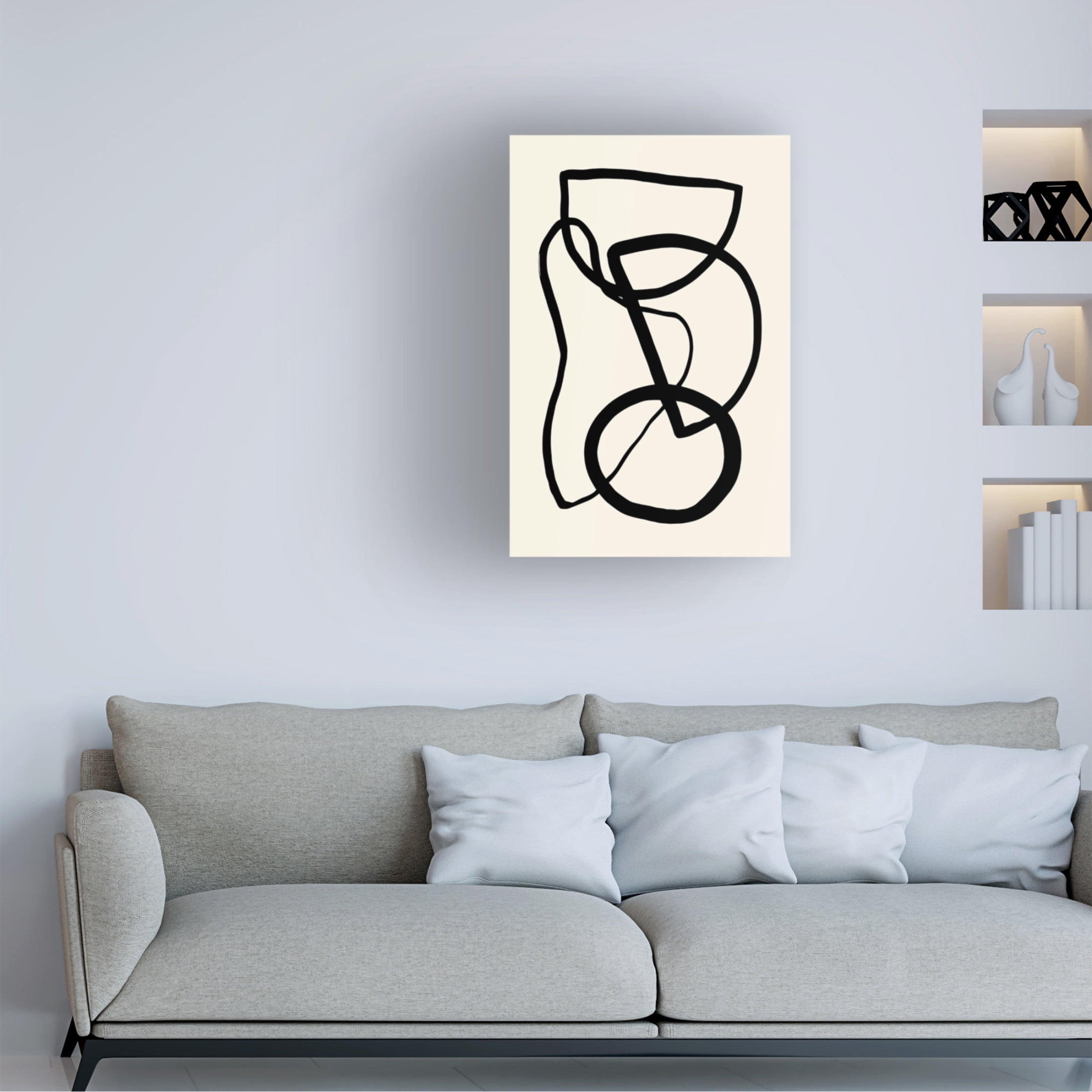 Canvas Wall Art - Pictufy Studio 'Shape 05' Wall Art for Living Room, Bedroom, or Office Décor by Trademark Fine Art - 22 x 32 Inches