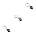 thumbnail image 4 of ZheElen Porte-Clés Taille Compacte Exquise Sac à Main Pendentif Décor Rouille Design à la Mode Plaqué Surface Sans Bavures - en Forme d'Anneau Noir 3Set, 4 of 6