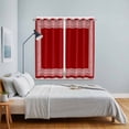 thumbnail image 5 of Curtains 63 Inch Length 2 Panels, Dark Red Greek Key Grommets Window Treatment Curtain, Geometric Greece Ancient Farmhouse Geo Thermal Curtains Drapes for Living Room/Bathroom, 5 of 9