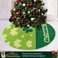 thumbnail image 6 of SKYSONIC St. Patrick's Day Shamrock Christmas Tree Skirt Tree Skirt for Holiday Party Home Christmas Day Ornaments 36", 6 of 6