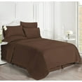 thumbnail image 2 of Sheet Set 6 Piece - 600 Thread Count -100% Egyptian Cotton - 12" Deep Pocket - Super Soft - Chocolate Solid, Olympic Queen Size., 2 of 5