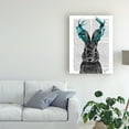 thumbnail image 3 of Trademark Fine Art 'Jackalope With Turquoise Antlers' Canvas Art by Fab Funky, 3 of 3
