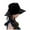 Black, variant on Riforla Women Large Size Casual Fashion Sun Hat Light Proof Heat Insulating Breathable Sun Hat Summer Hats Black