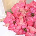 thumbnail image 6 of 5 Head Artificial Poinsettia Christmas Flowers | Fake Floral Arrangement for Home Decor | 2 Pack Red & Green Bouquets for Indoor Vase & Holiday Decorations, 6 of 6