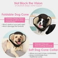 thumbnail image 4 of Dog Cone - Soft Dog Cone to Stop Licking, Comfy Cones for Dogs After Surgery, Adjustable Dogs Cones Collar Elizabethan Pet E-Collar for Medium Pets, Pet Recovery Collar, Brown Medium, 4 of 5