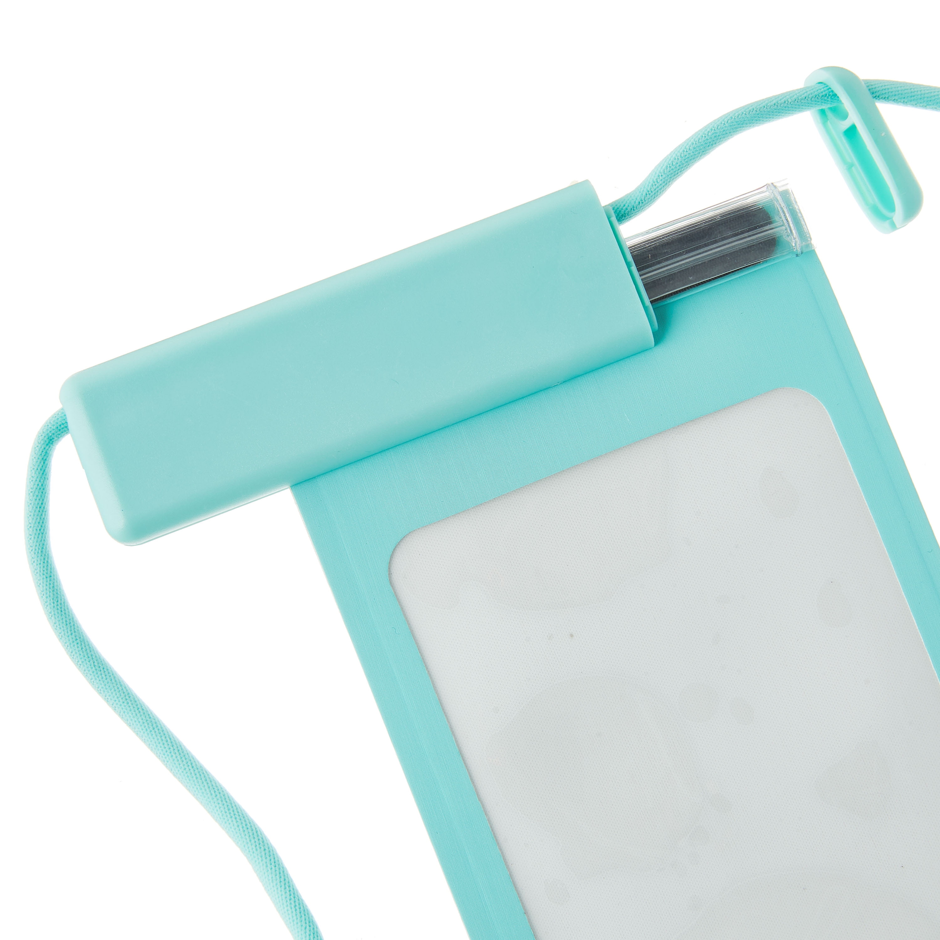 onn. Waterproof Phone Pouch with Adjustable Lanyard, Aqua