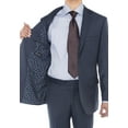 thumbnail image 6 of LN LUCIANO NATAZZI Men's Sharkskin 160'S Wool Suit Two Button Jacket 2 Piece French Blue, 6 of 7