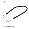 thumbnail image 3 of Unique Bargains 11' Plastic Retractable Spring Coil Strap Key Holder Stylus Cord, Black 5 Pack, 3 of 5