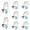 Blue, variant on Glow in The Dark Ghost Keychain Halloween Mini Spirit Pendant, Luminous Glass Bottle Charm for Bag Backpack, Spooky Party Favor Accessory for Halloween Decorations 4PC