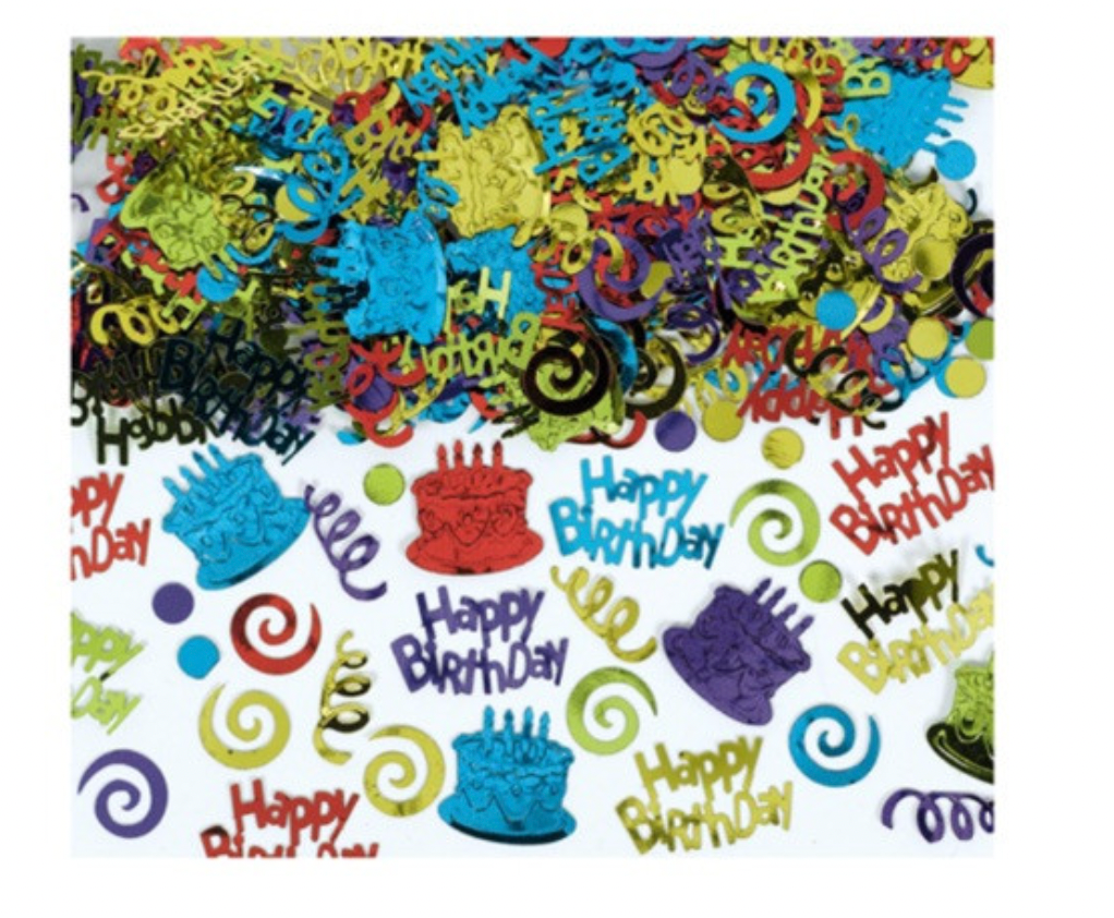 Amscan Konfetti Metallic ‚Happy Birthday‘ – Glitzernde Party-Deko